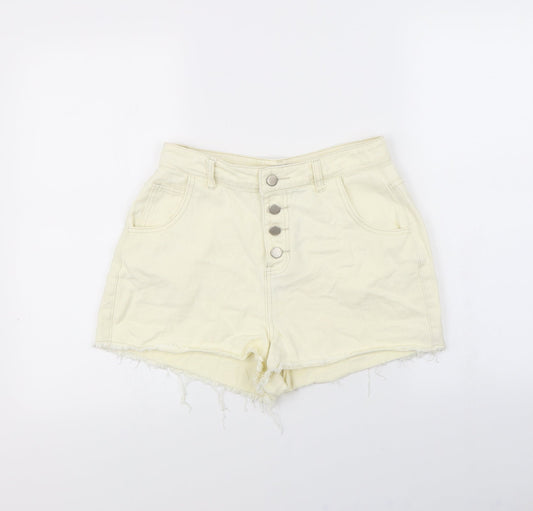 In the Style Womens Ivory   Cut-Off Shorts Size 8
