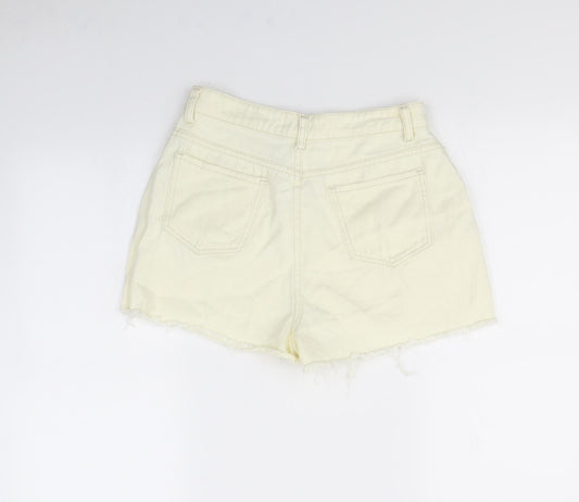 In the Style Womens Ivory   Cut-Off Shorts Size 8