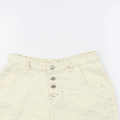 In the Style Womens Ivory   Cut-Off Shorts Size 8