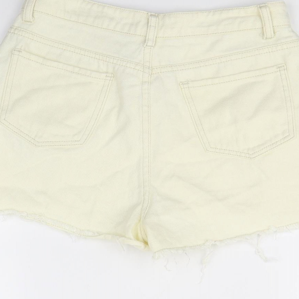 In the Style Womens Ivory   Cut-Off Shorts Size 8