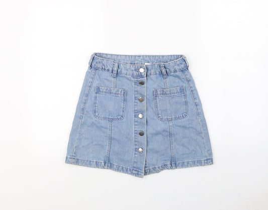 H&M Womens Blue   Mini Skirt Size 8