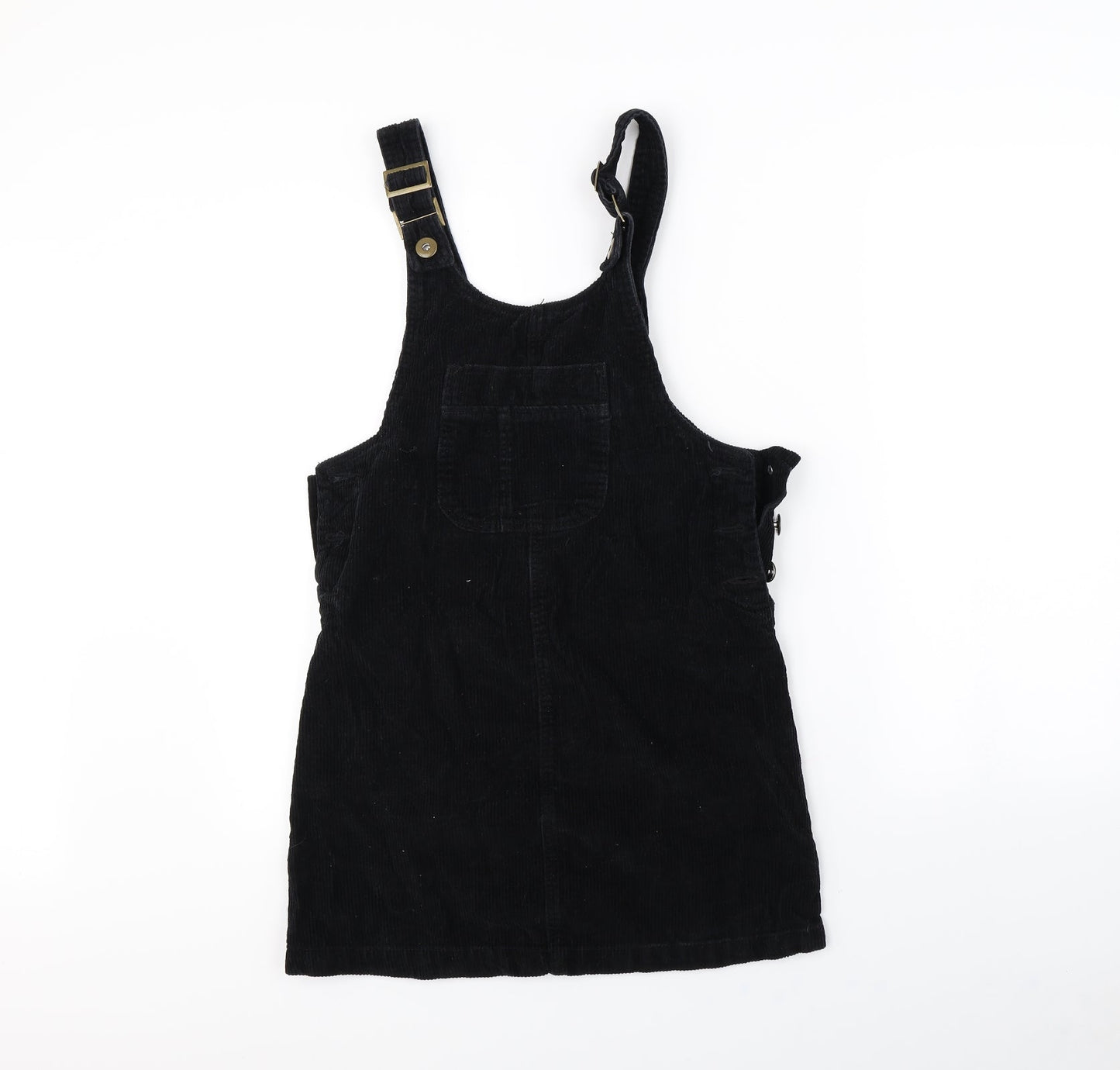 Denim & Co. Womens Black   Pinafore/Dungaree Dress  Size 6
