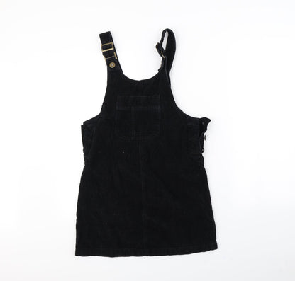 Denim & Co. Womens Black   Pinafore/Dungaree Dress  Size 6