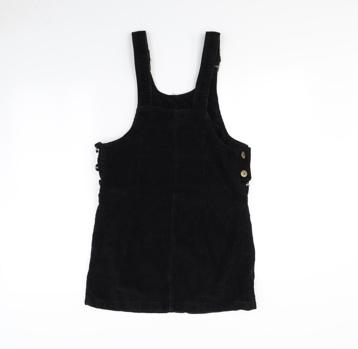 Denim & Co. Womens Black   Pinafore/Dungaree Dress  Size 6