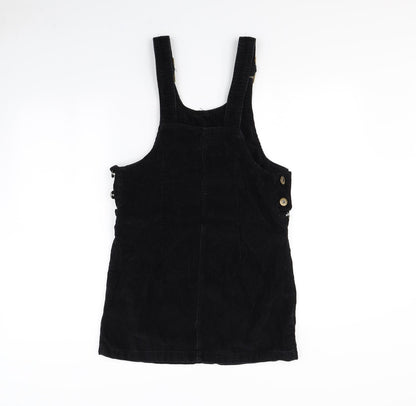 Denim & Co. Womens Black   Pinafore/Dungaree Dress  Size 6