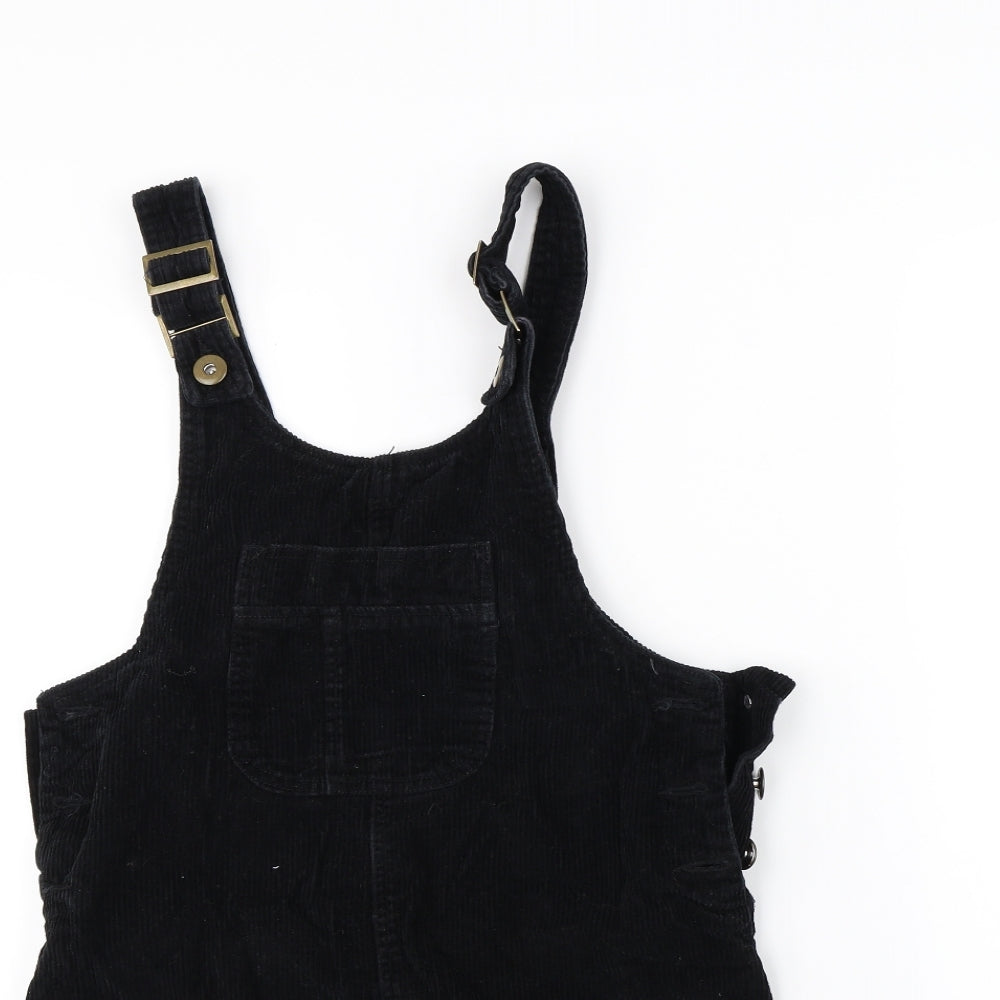 Denim & Co. Womens Black   Pinafore/Dungaree Dress  Size 6