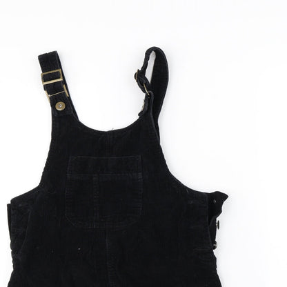 Denim & Co. Womens Black   Pinafore/Dungaree Dress  Size 6