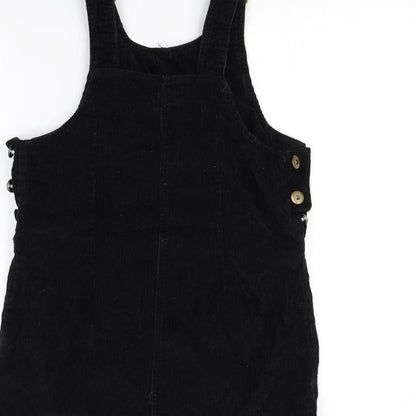 Denim & Co. Womens Black   Pinafore/Dungaree Dress  Size 6