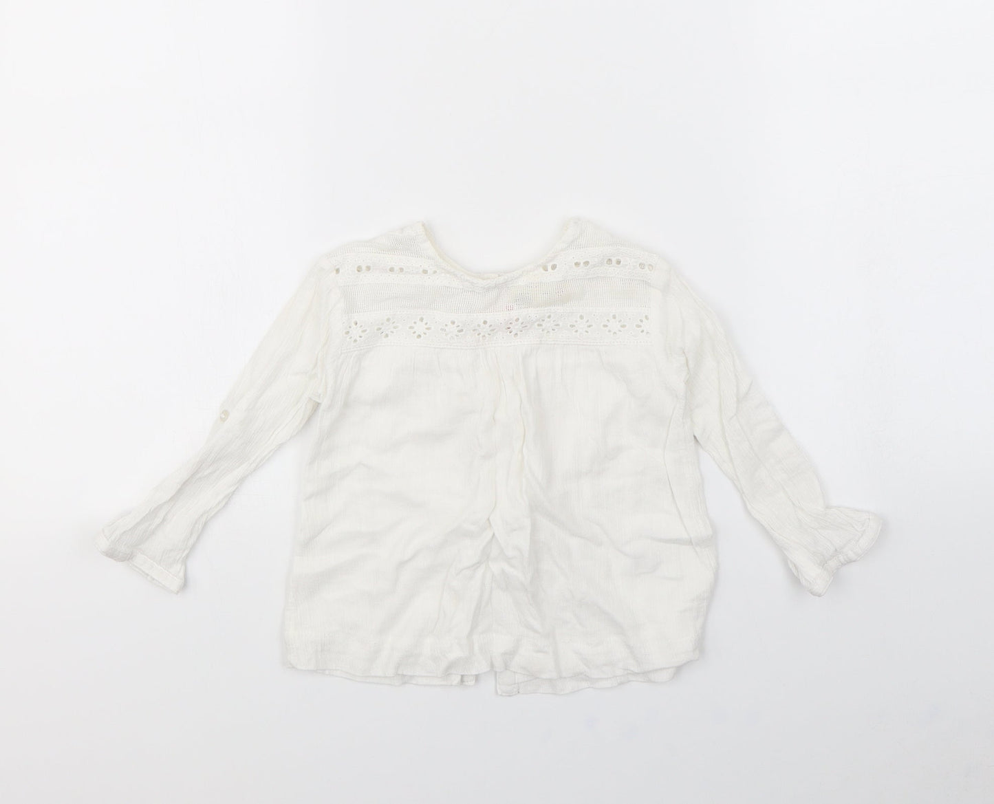 Zara Girls White   Basic Blouse Size 2 Years