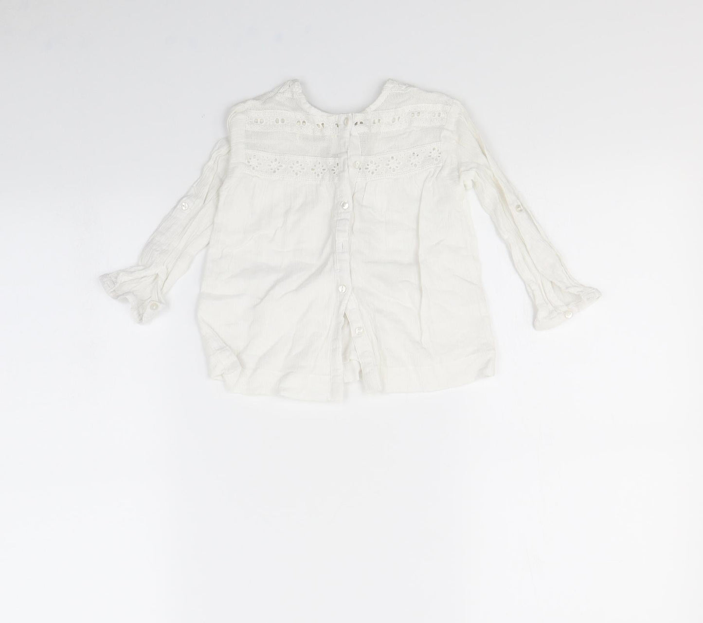 Zara Girls White   Basic Blouse Size 2 Years