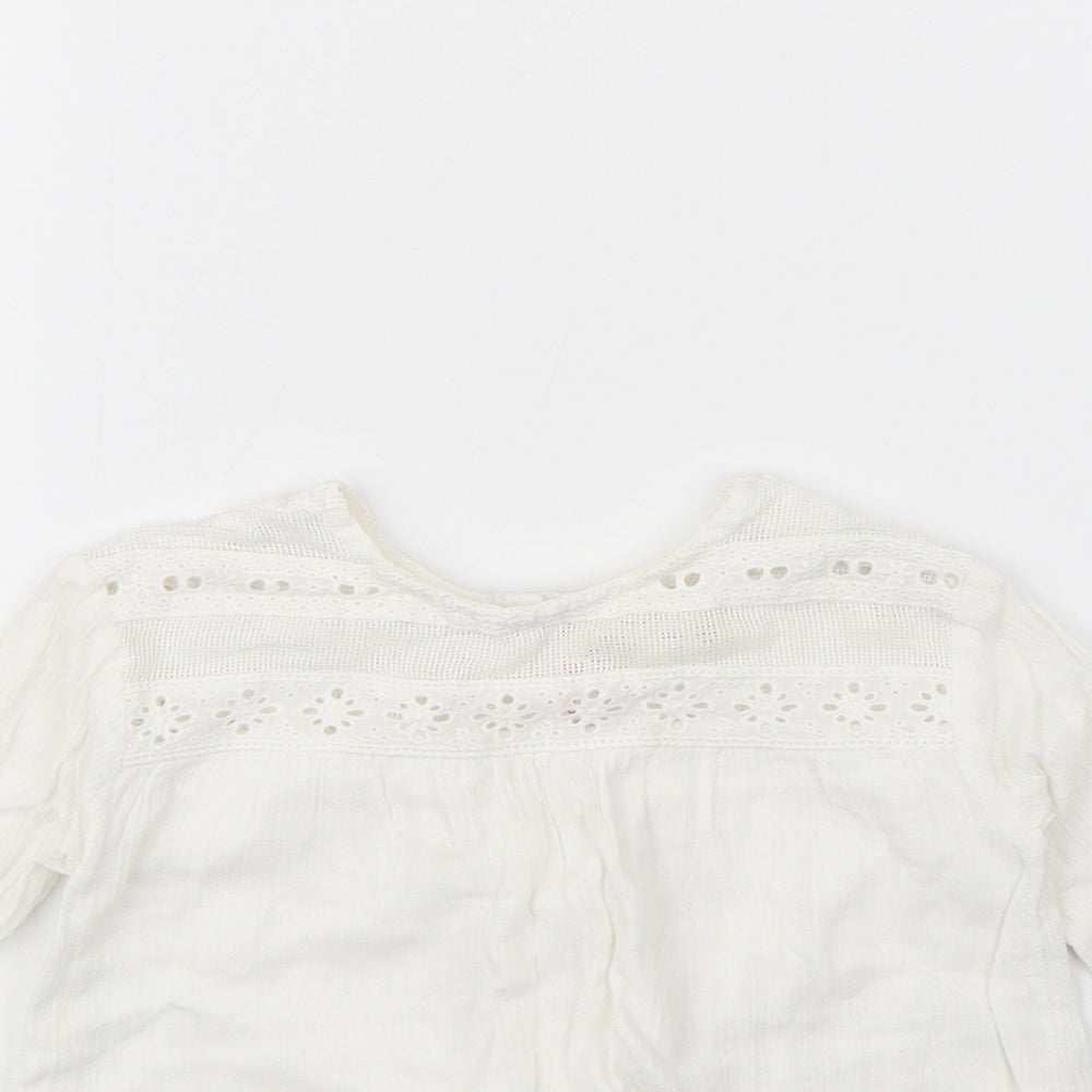 Zara Girls White   Basic Blouse Size 2 Years