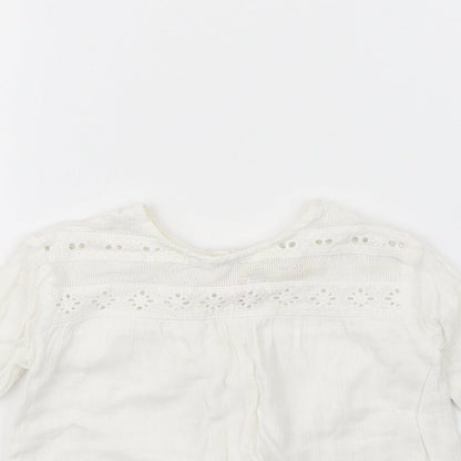 Zara Girls White   Basic Blouse Size 2 Years