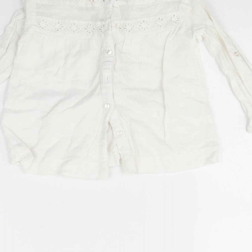 Zara Girls White   Basic Blouse Size 2 Years