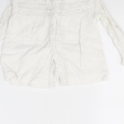 Zara Girls White   Basic Blouse Size 2 Years