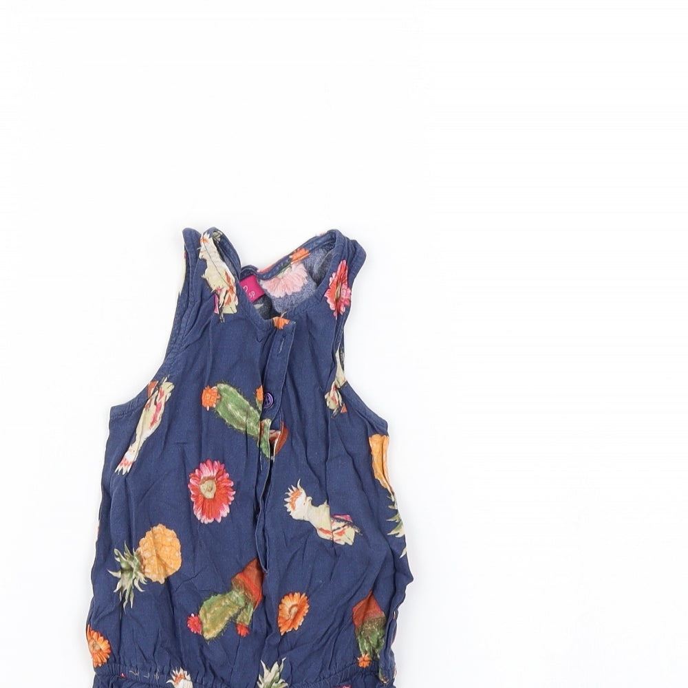 NEXT Girls Black Spotted  Playsuit One-Piece Size 4 Years  - Fruit