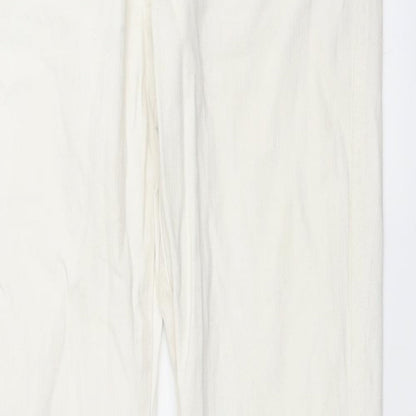 Denim & Co. Womens White  Denim Straight Jeans Size 12 L30 in