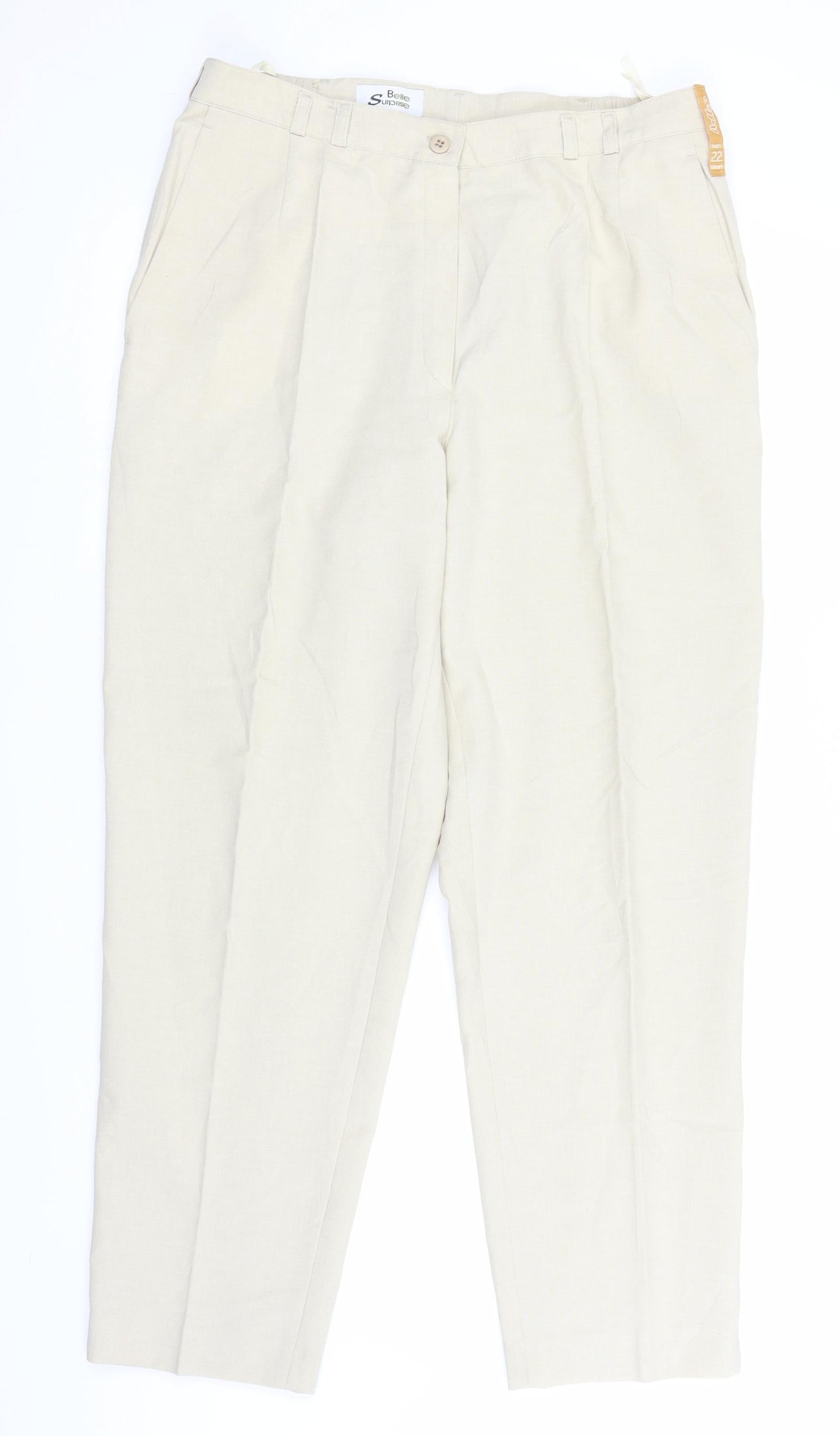Belle Womens Beige   Trousers  Size 22 L27 in