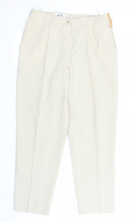 Belle Womens Beige   Trousers  Size 22 L27 in