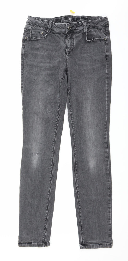 Womens UK Size 29 in Street One Regular Fit Straight Grey Jeans