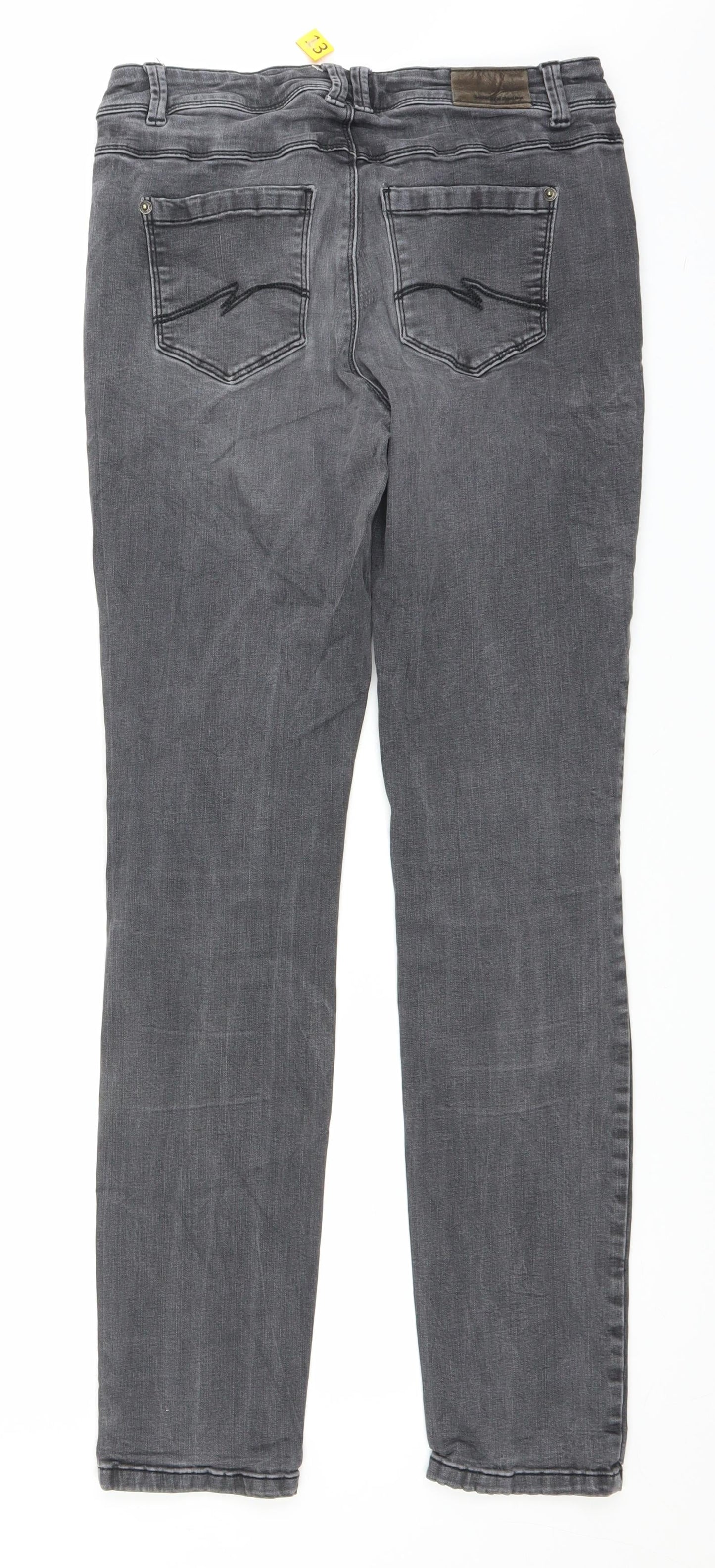 Womens UK Size 29 in Street One Regular Fit Straight Grey Jeans