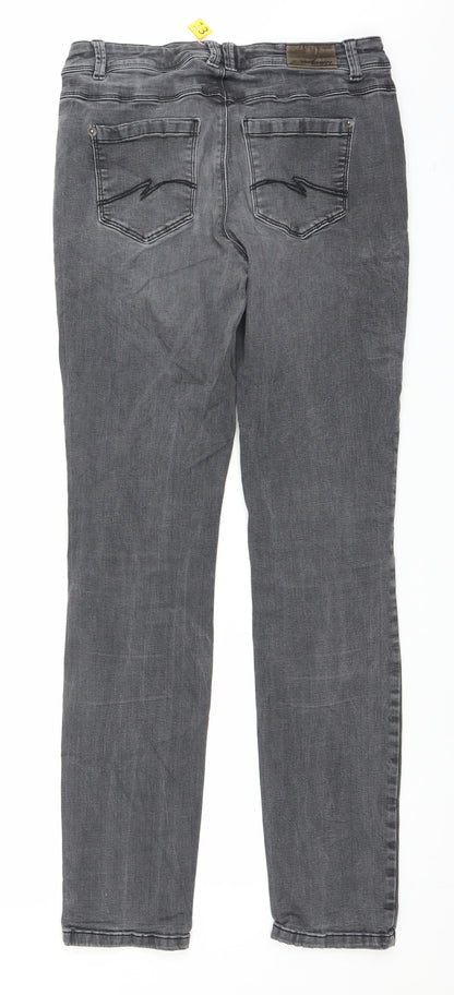 Womens UK Size 29 in Street One Regular Fit Straight Grey Jeans