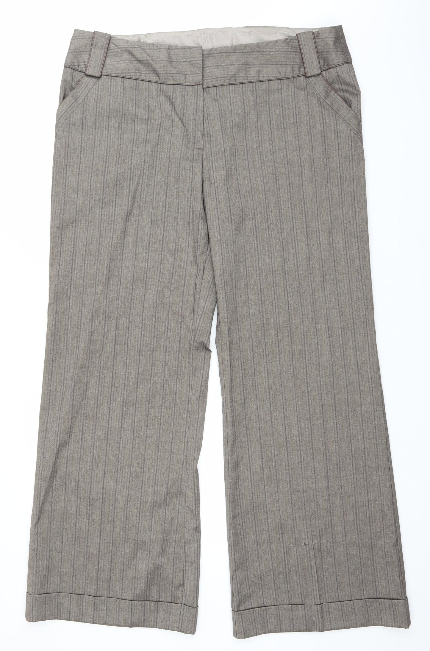 Womens UK Size 18 Dorothy Perkins Regular Fit  Brown Trousers