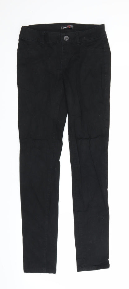 Womens UK Size XS FB Sister Regular Fit Chino Black Trousers