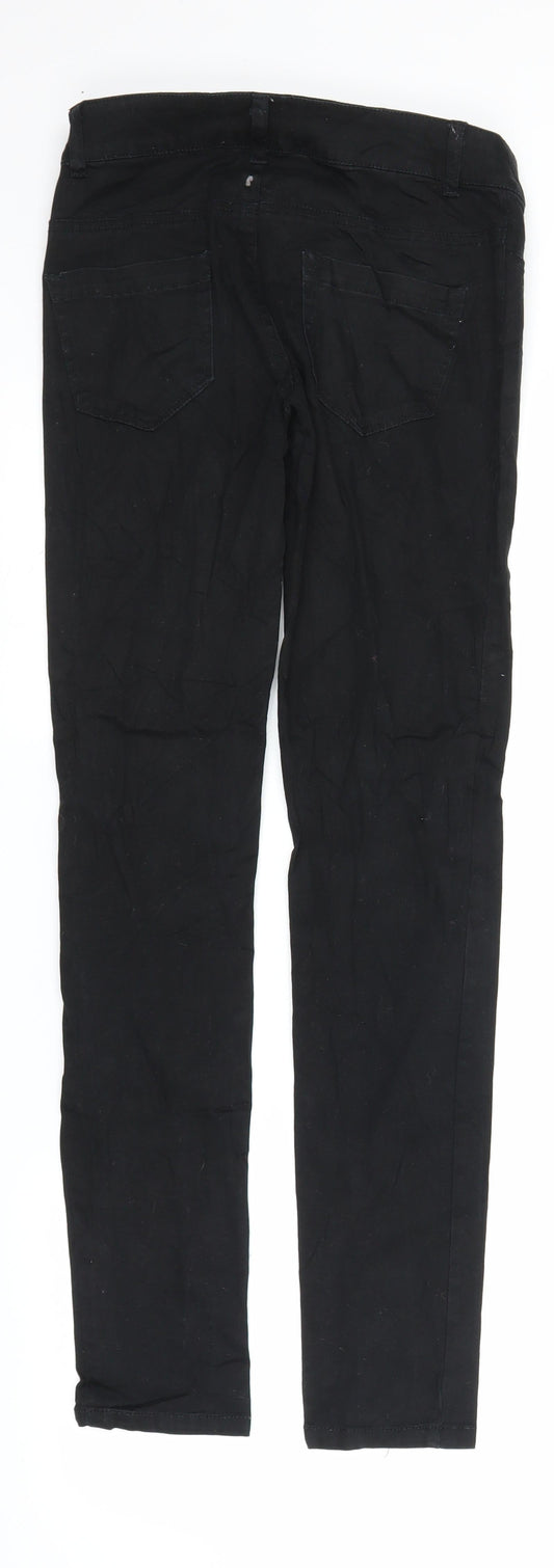 Womens UK Size XS FB Sister Regular Fit Chino Black Trousers