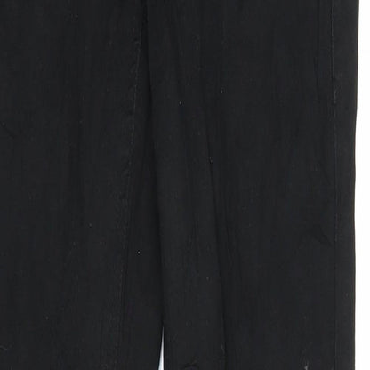 Womens UK Size XS FB Sister Regular Fit Chino Black Trousers