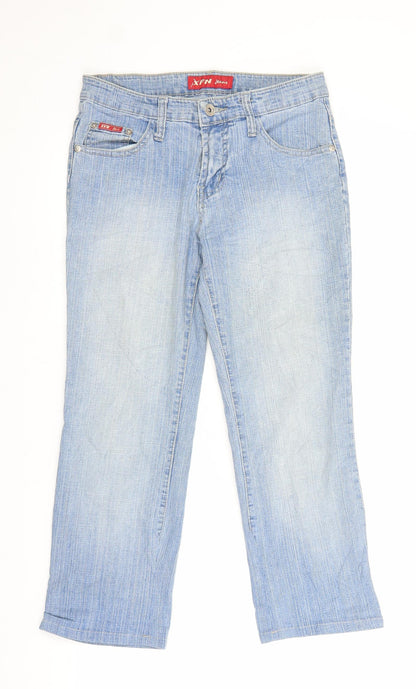 XFN Womens Blue  Denim Straight Jeans Size M L22.5 in