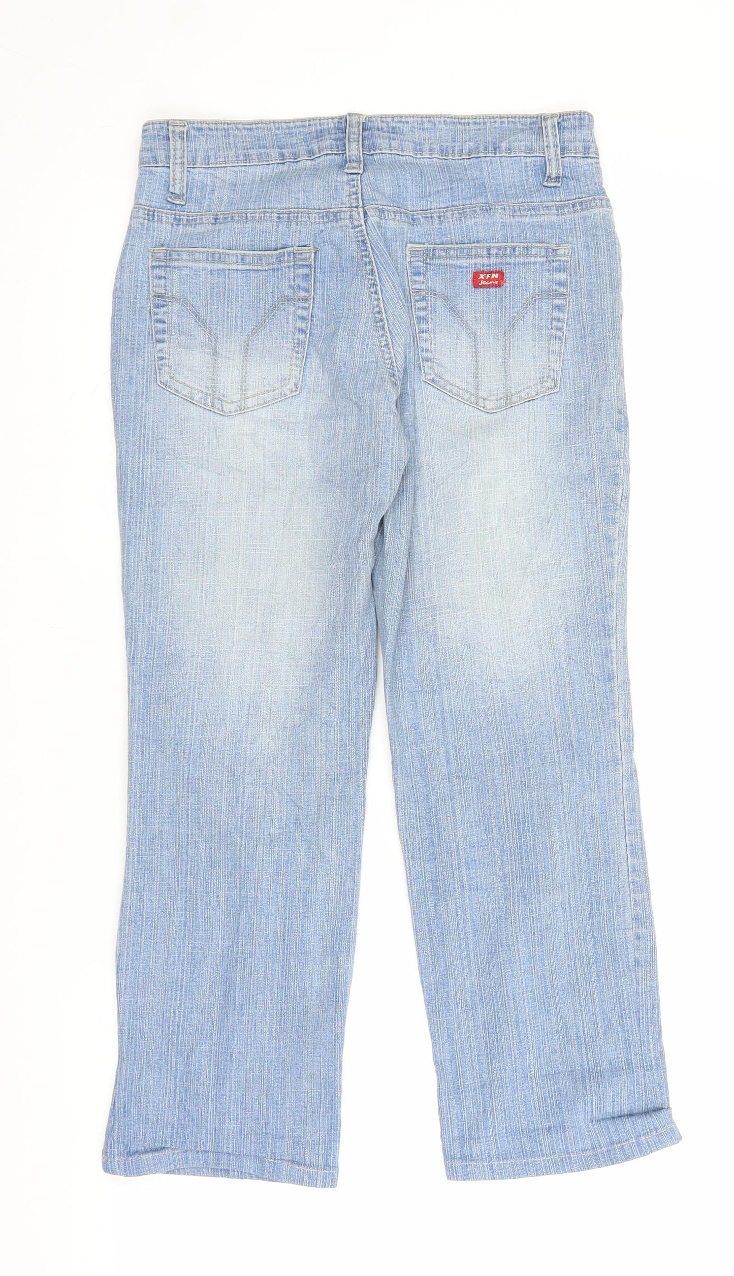 XFN Womens Blue  Denim Straight Jeans Size M L22.5 in