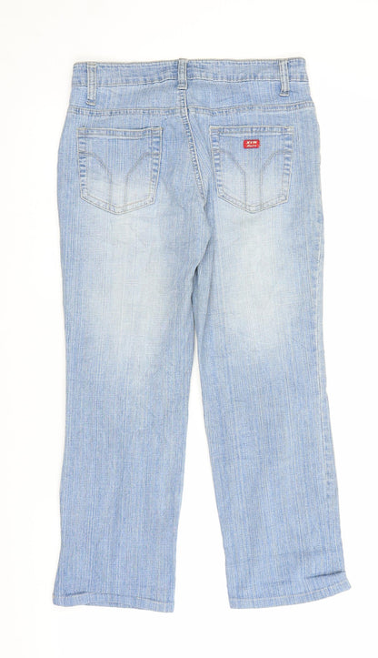 XFN Womens Blue  Denim Straight Jeans Size M L22.5 in