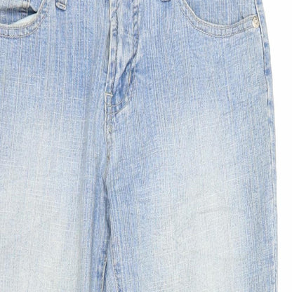 XFN Womens Blue  Denim Straight Jeans Size M L22.5 in
