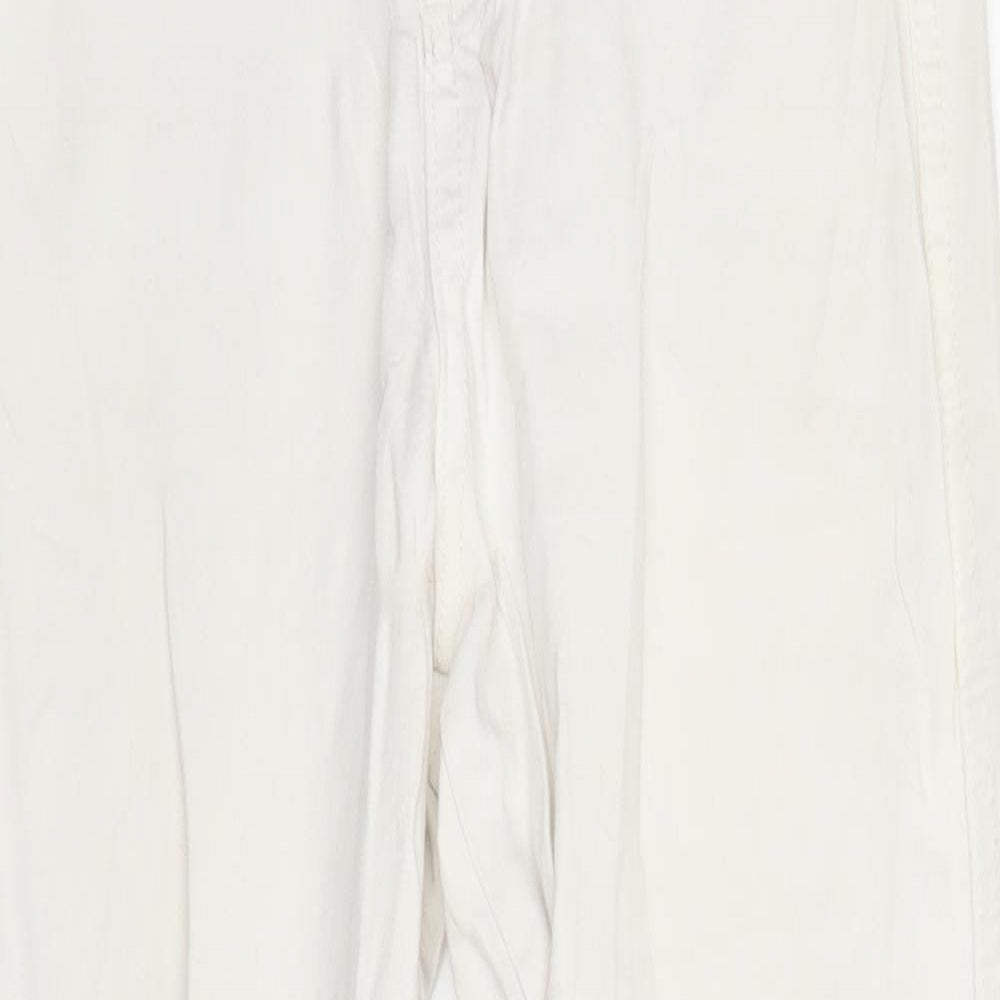 Missguided Womens White  Denim Straight Jeans Size 10 L23 in