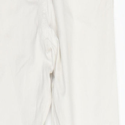 Missguided Womens White  Denim Straight Jeans Size 10 L23 in