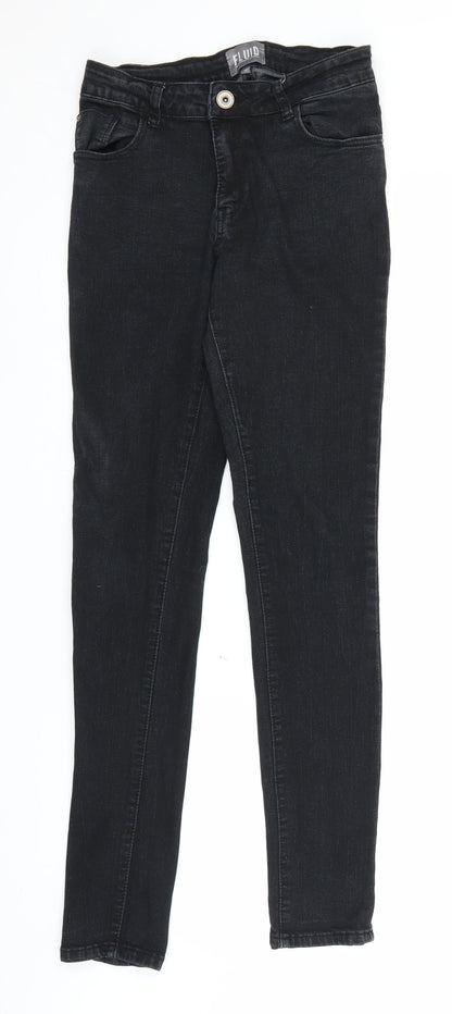 Fluid Womens Black  Denim Skinny Jeans Size 10 L29 in