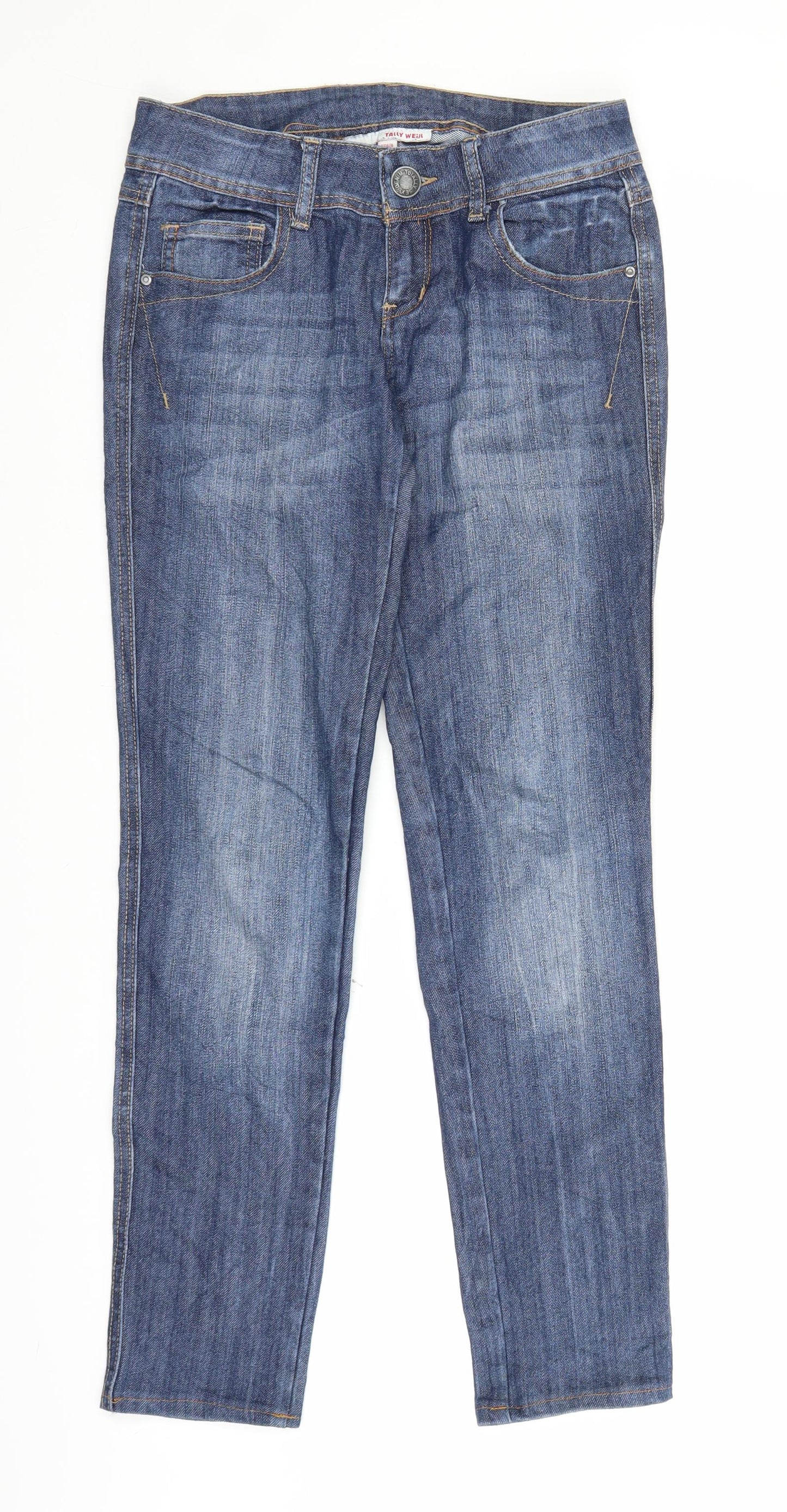 Womens UK Size 29 in TALLY WEiJL Regular Fit Straight Blue Jeans