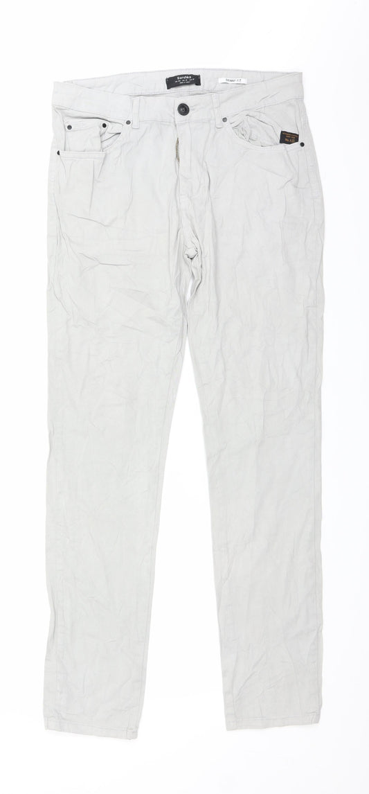 Bershka Womens Grey   Chino Trousers Size 12 L29 in