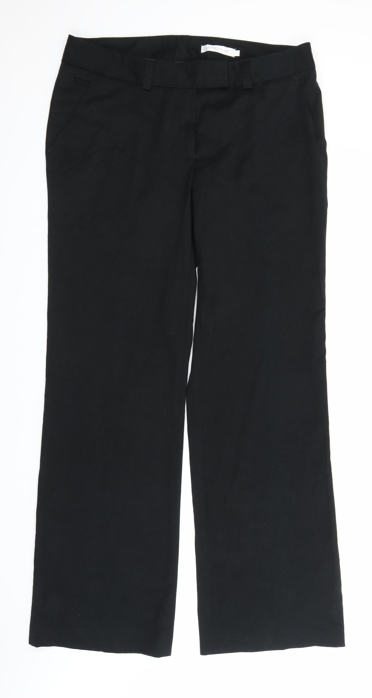 Stockh lm Womens Black   Trousers  Size 16 L31 in