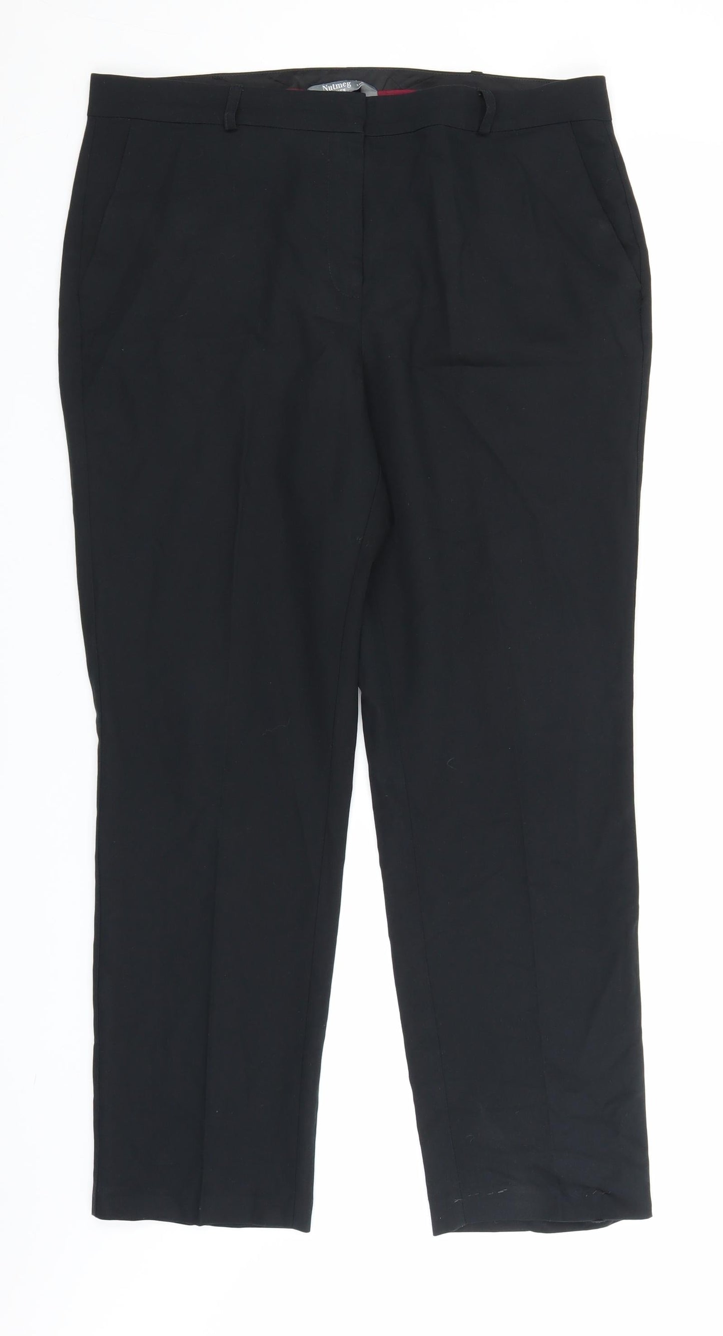Nutmeg Womens Black   Trousers  Size 14 L27 in