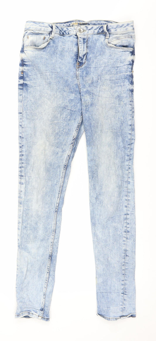 Denim & Co. Womens Blue  Denim Skinny Jeans Size 12 L29 in