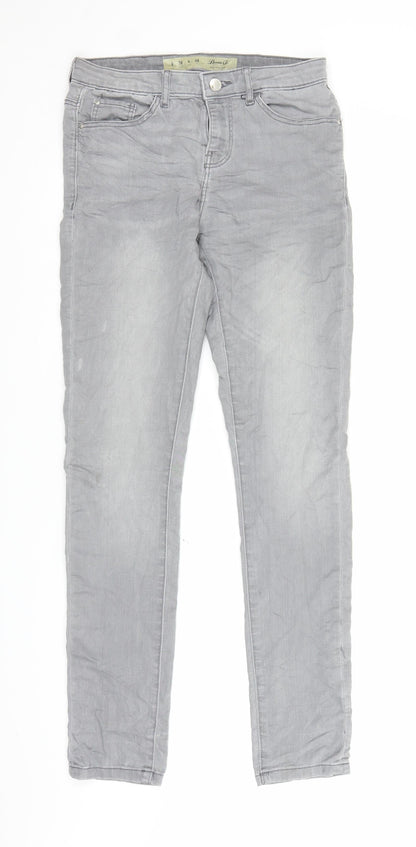 Denim & Co. Womens Grey  Denim Skinny Jeans Size 8 L29 in