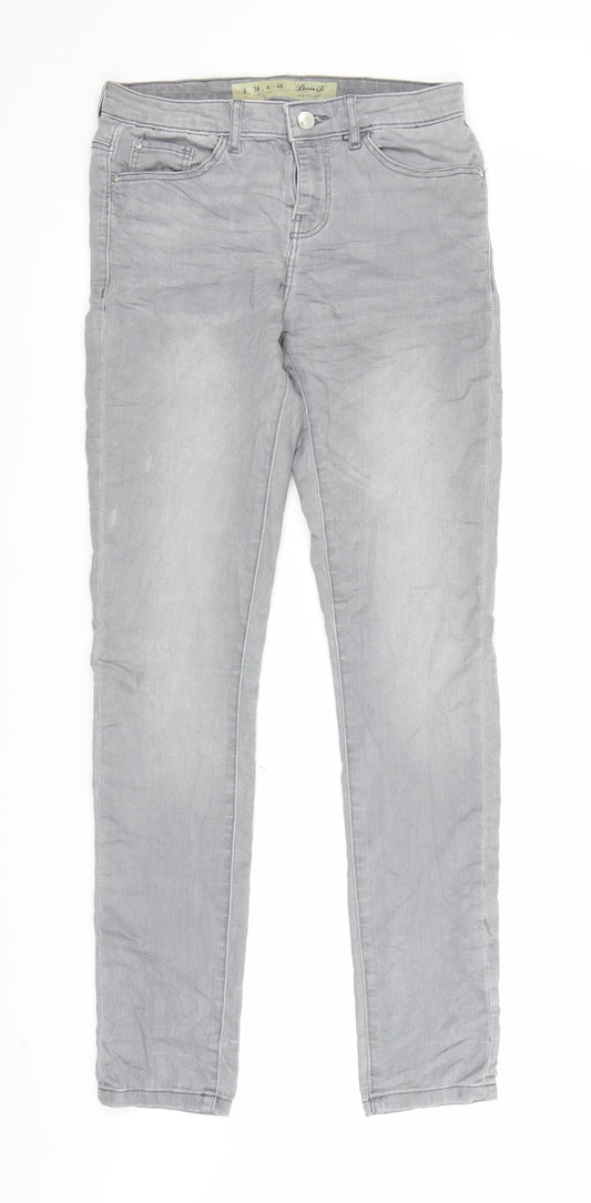 Denim & Co. Womens Grey  Denim Skinny Jeans Size 8 L29 in