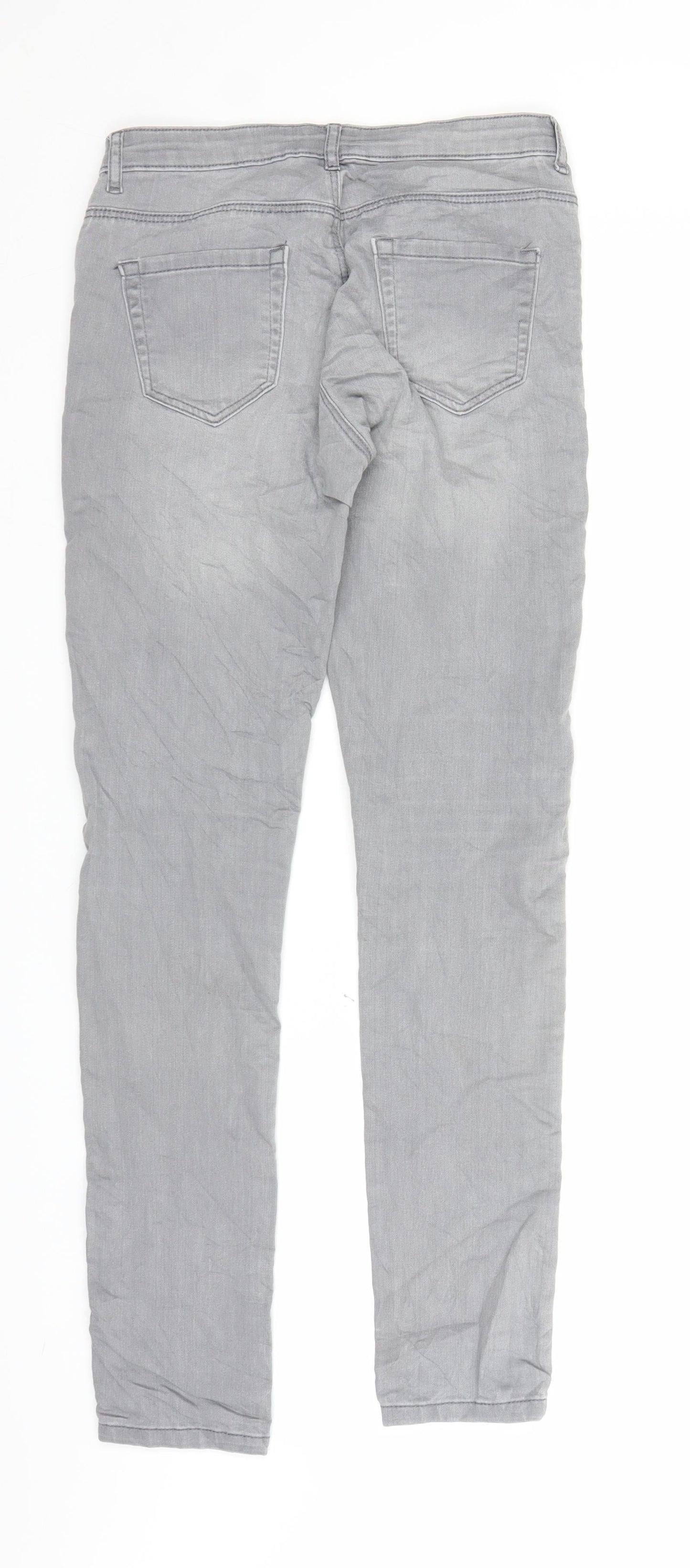 Denim & Co. Womens Grey  Denim Skinny Jeans Size 8 L29 in