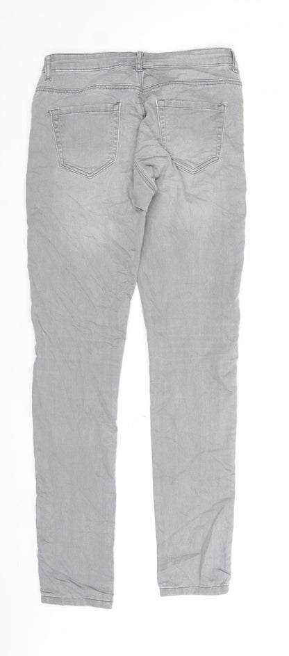 Denim & Co. Womens Grey  Denim Skinny Jeans Size 8 L29 in