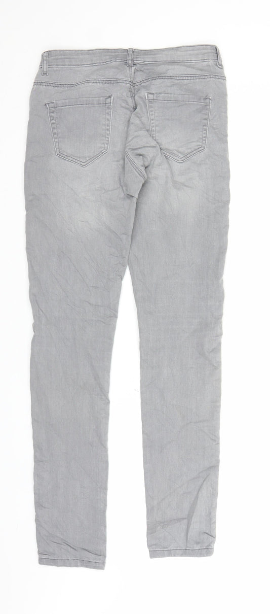 Denim & Co. Womens Grey  Denim Skinny Jeans Size 8 L29 in