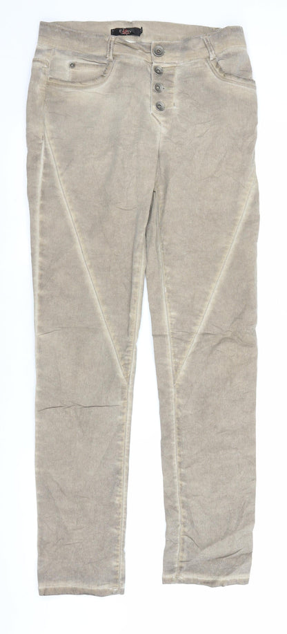 Enjoy Womens Brown   Chino Trousers Size 10 L30 in
