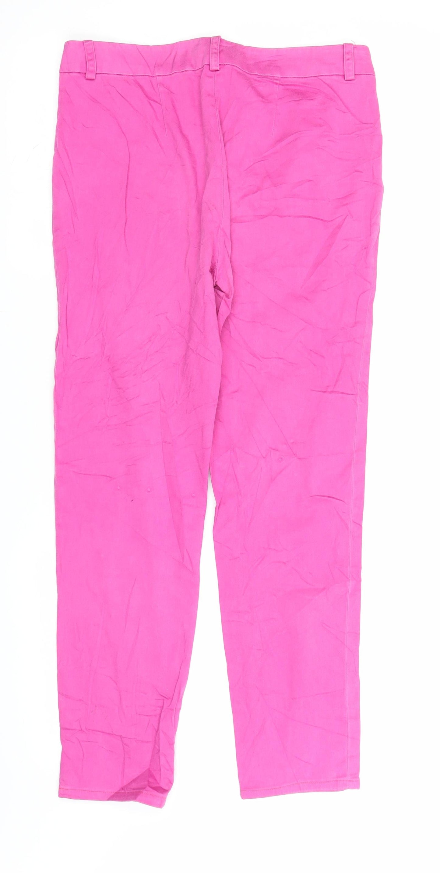 Simple Womens Pink   Chino Trousers Size 8 L25 in