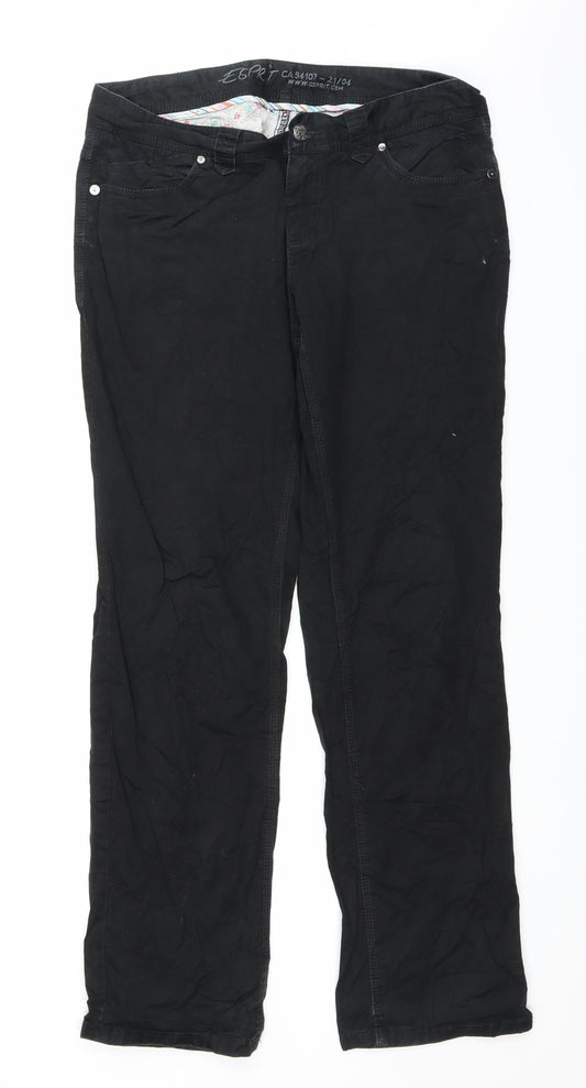 Womens UK Size 34 in Esprit Regular Fit Straight Black Jeans