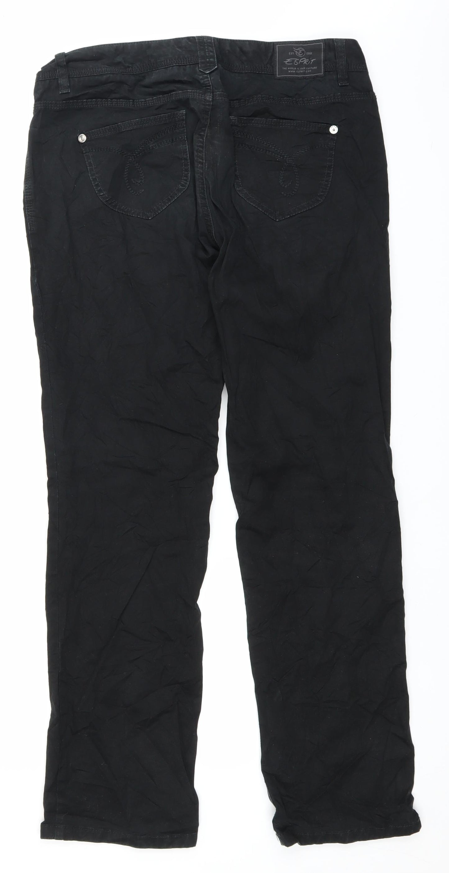 Womens UK Size 34 in Esprit Regular Fit Straight Black Jeans